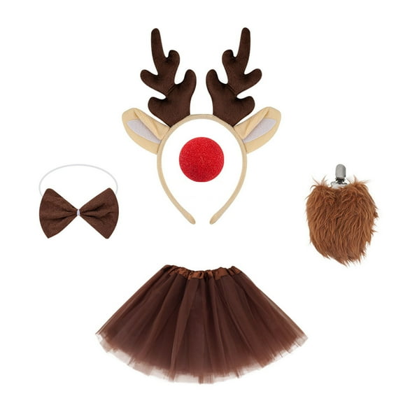 Holiday Headwear Reindeer Ear Headband Soft Polyester Christmas Parties Hairpiece Elegant Hairband for Party Wear