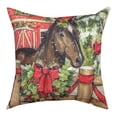 thumbnail image 1 of Holiday Homestead White and Black Climaweave Pillow 18" Indoor/Outdoor, 1 of 2