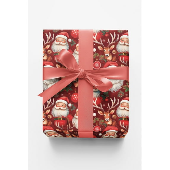 London Penny Premium Wrapping Paper - Holiday Hoopla with Santa