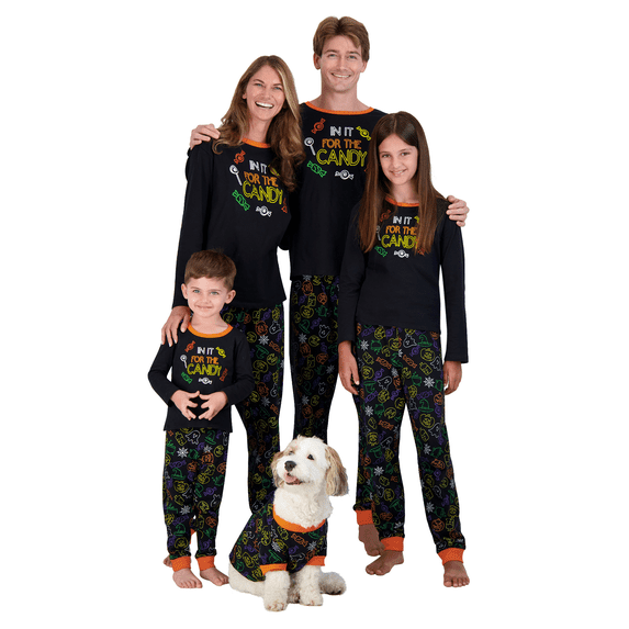 Holiday Hype Festive Halloween Family Pajama Set, For The Candy, X-Large