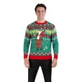 thumbnail image 1 of Holiday Hype Men's Festive Ugly Christmas Holiday Party Pull Over Sweater, Drinking Day Santa, X-Large, 1 of 3