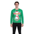thumbnail image 1 of Holiday Hype Men's Festive Ugly Christmas Holiday Party Pull Over Sweatshirt, Fa La La Llama, Large, 1 of 3