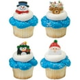 thumbnail image 1 of Holiday Icon Cupcake Rings, Animal Penguins Cake Topper For Garden Tea Party Theme (12/PKG), 1 of 3