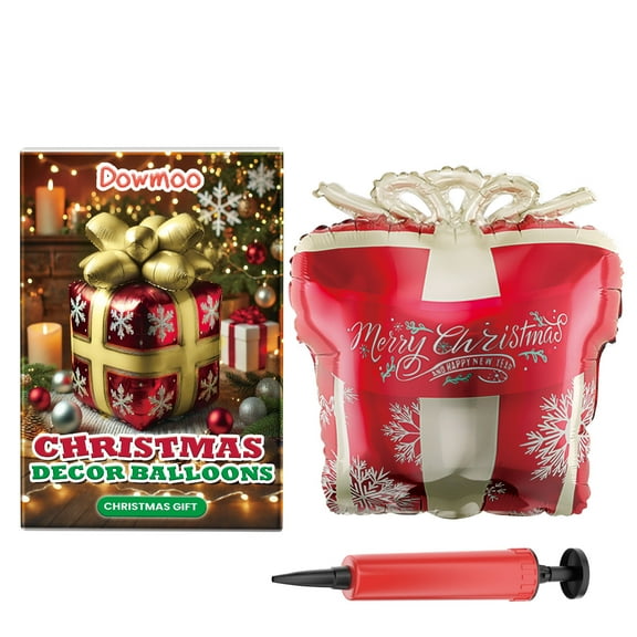 Holiday Inflatable Decor Set, Balloon Santa Claus Reindeer & Tree with Stand for Indoor Outdoor Christmas Party Decorations