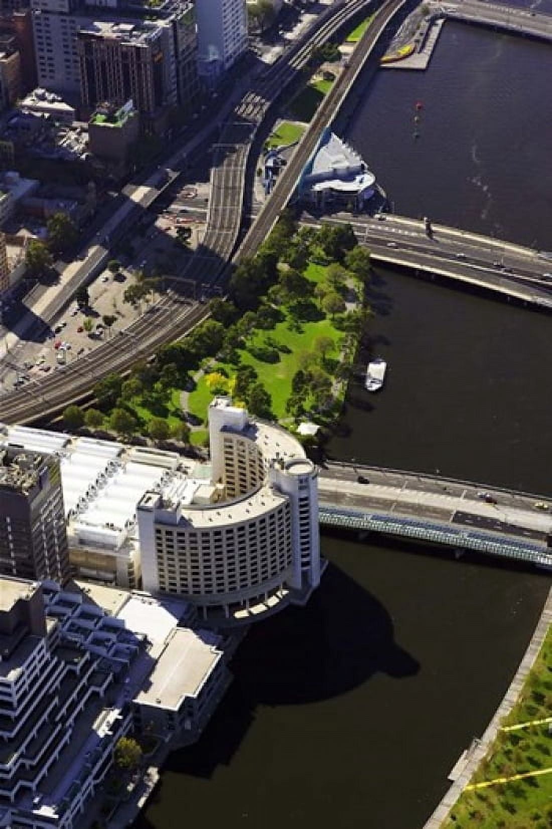 Holiday Inn and Yarra River Melbourne Victoria Australia Canvas Art - David Wall DanitaDelimont (17 x 26)