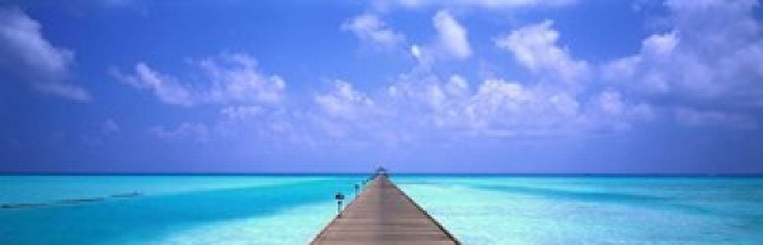 Holiday Island Maldives Canvas Art - Panoramic Images (38 x 12)