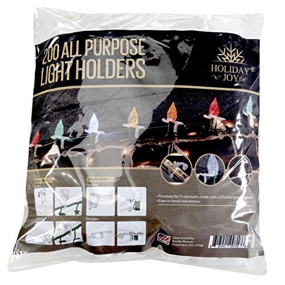 Holiday Joy 200 All Purpose Gutter Hooks For Outdoor Christmas Lights