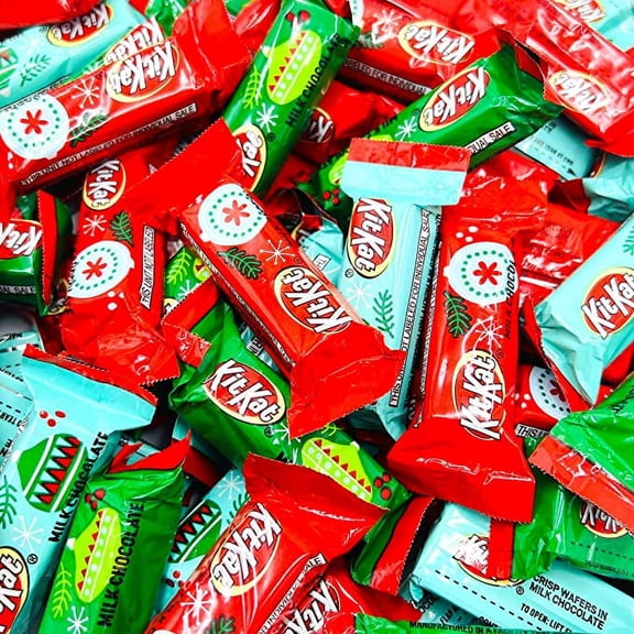 Holiday KIT KAT Miniatures Crisp Wafers Milk Chocolate Candy Bar Individually Wrapped, 3 Pound Bag