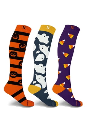 Holiday Knee High Compression Socks - - Improved Circulation & Support for Men and Women, 3 Pack