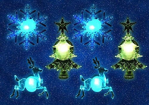 Holiday LED Lighted Window Decorations - Set of 3 - Reindeer Christmas ...