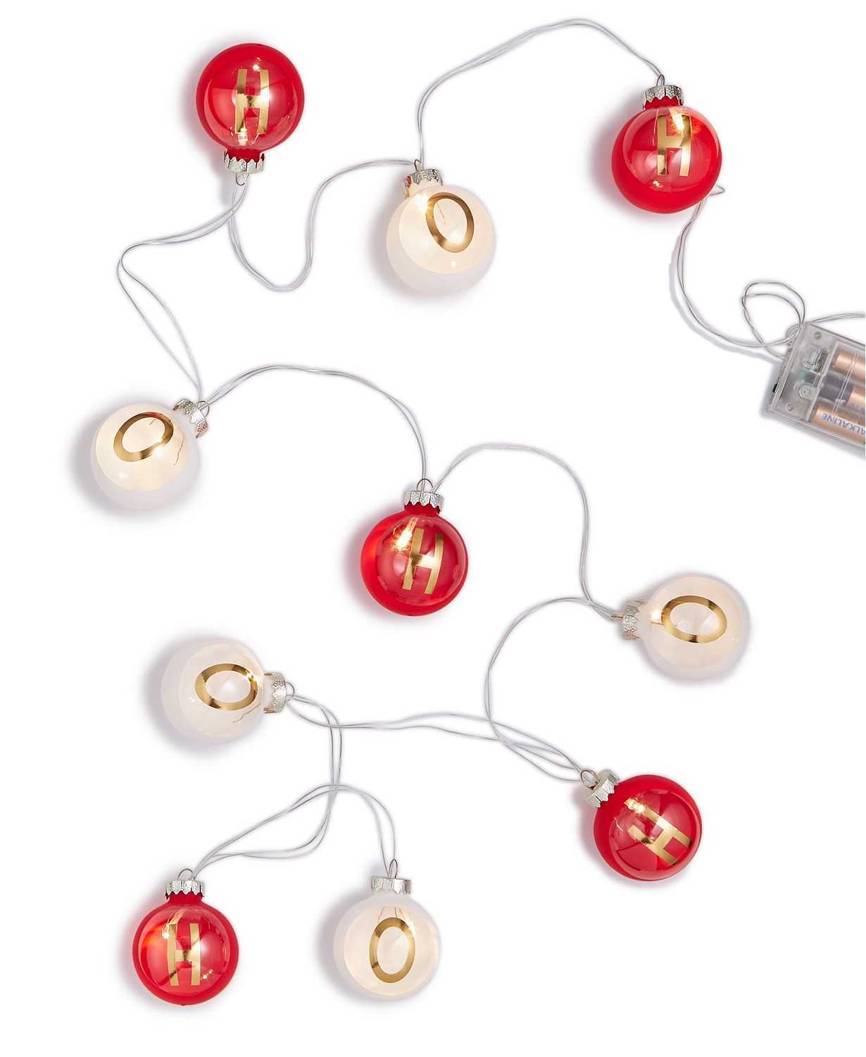 Holiday Lane 6Feet LED Plastic Ball Garland Christmas Decoration