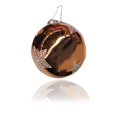 thumbnail image 1 of Holiday Lane Beautiful Keepsake Red Glass Santa’s Favorite Christmas Tree Ball Ornament (Brown), 1 of 1