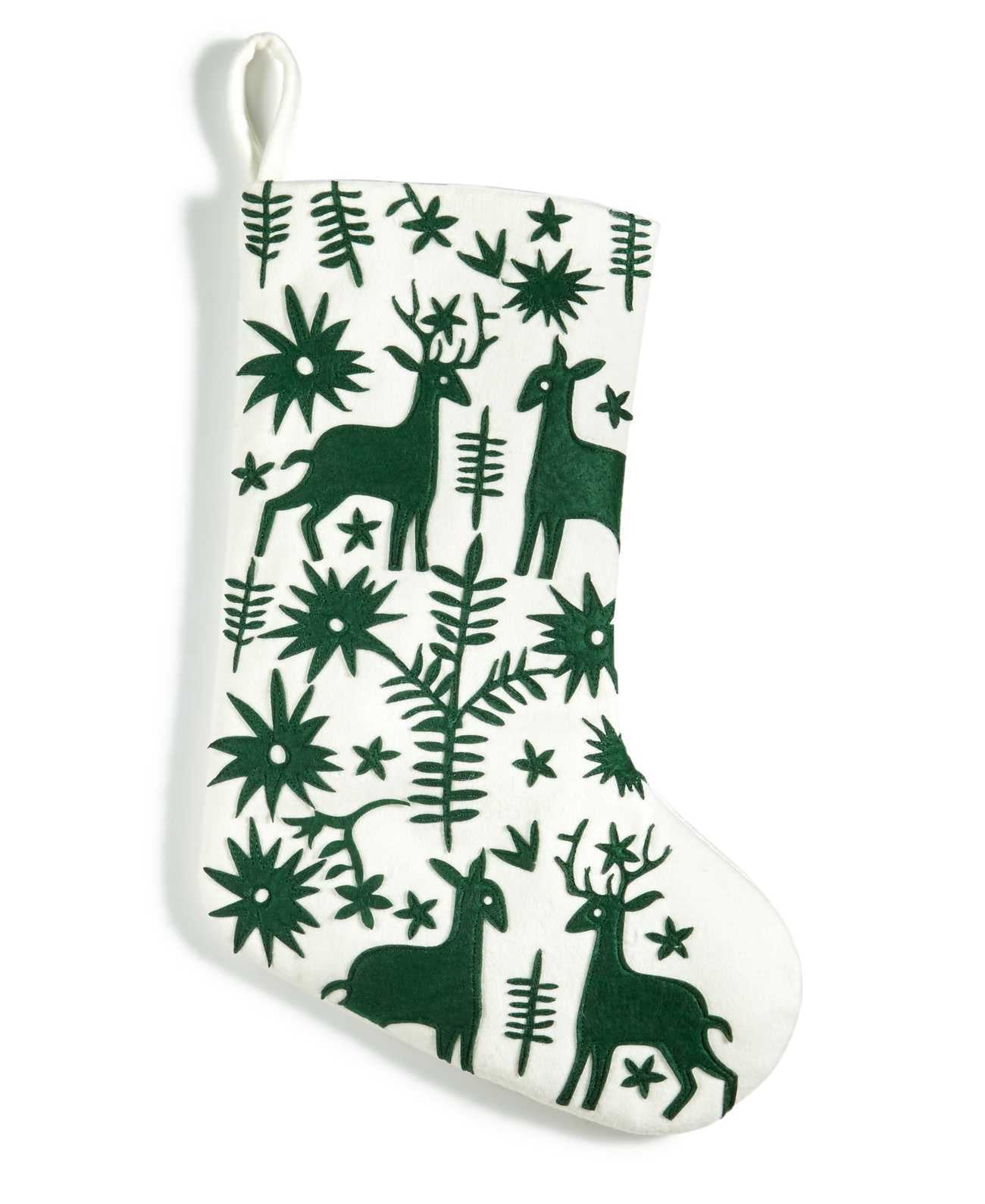 Green Floral Christmas Stockings by Saule Parc main image 1
