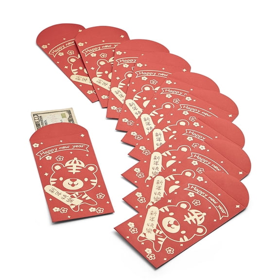 Holiday Lane Lunar New Year Red Packet Gift Envelopes, Set of 10