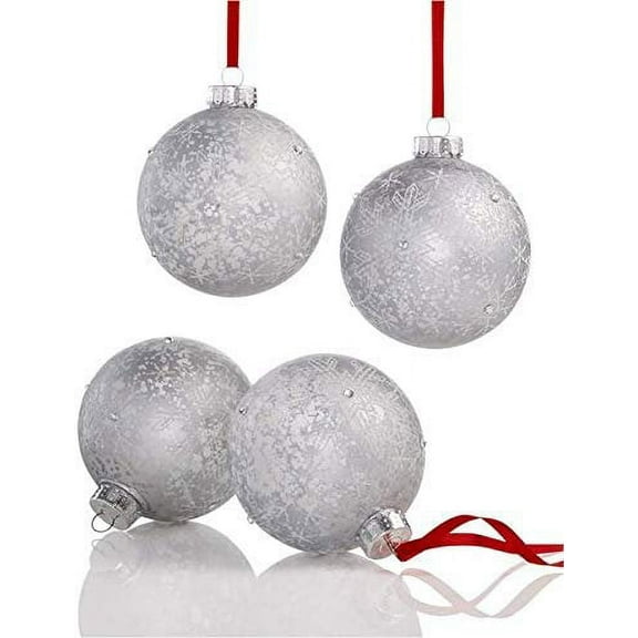 Holiday Lane Mercury Silver Balls with Snowflake P. Prices