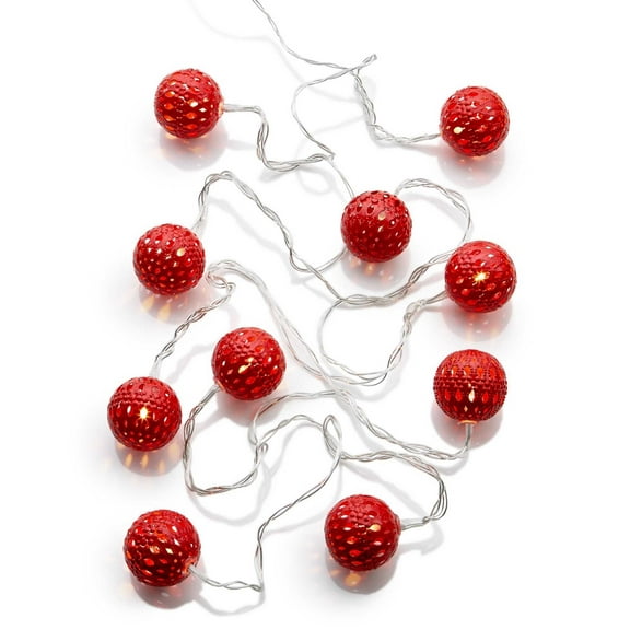 Holiday Lane Red Ball Light String