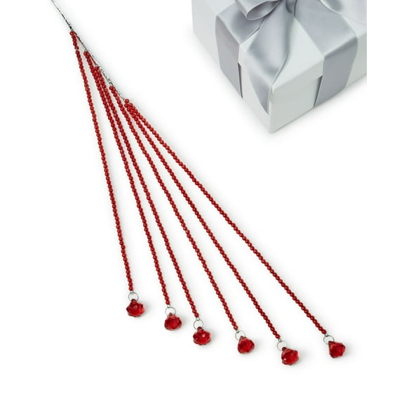 Holiday Lane Ruby Red Holiday Beaded Pick