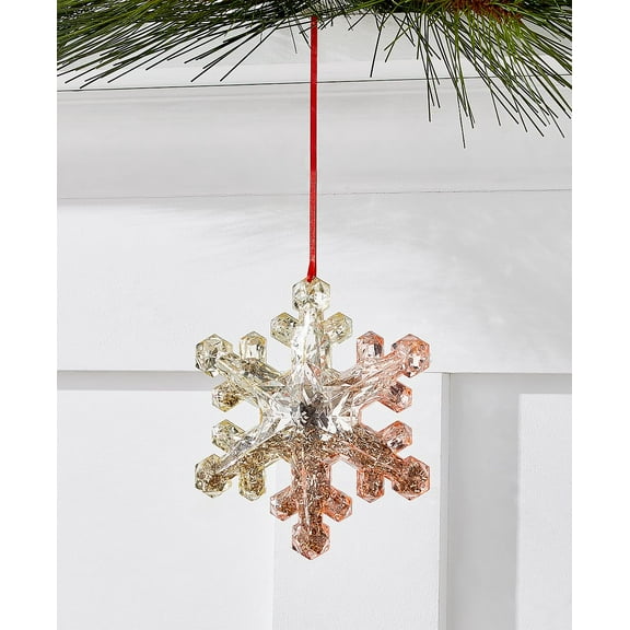 Holiday Lane Shimmer & Light Jewel Snowflake Ornament,