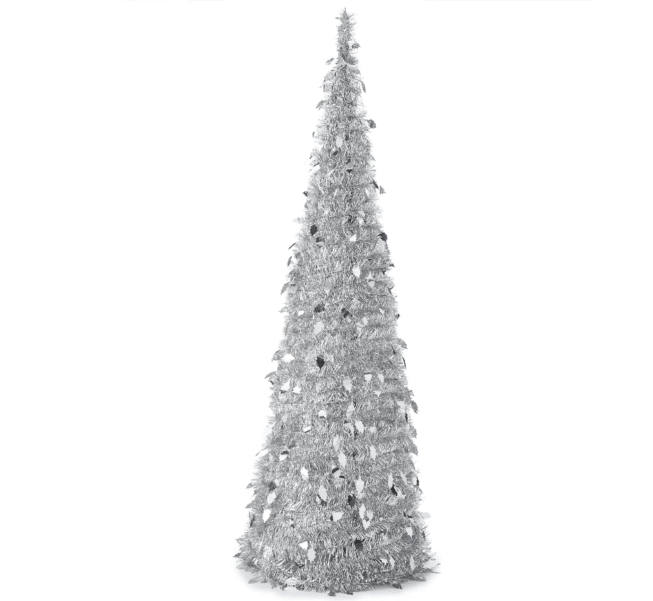 Holiday Lane Shine Bright 71 in Pop-Up Tinsel Tree LED Light-Up Decor, Created for Macy's.