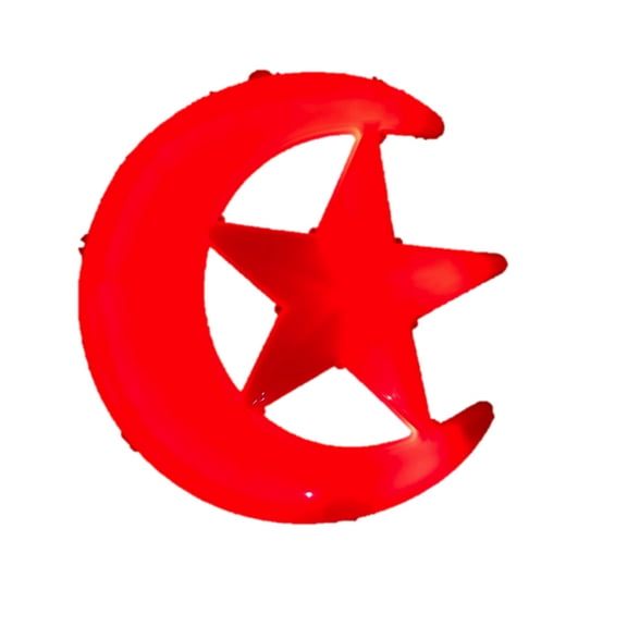 Holiday Lights Decoration Kids Room Night Light Moon & Star Theme Light Decor Party Supply Decoration US plug 110v 12" (Red)