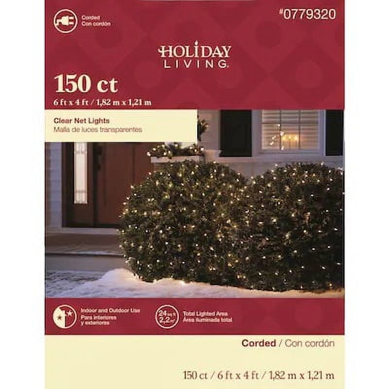 Holiday Living HL 150 ct Christmas Outdoor Clear Bulb String Net Light
