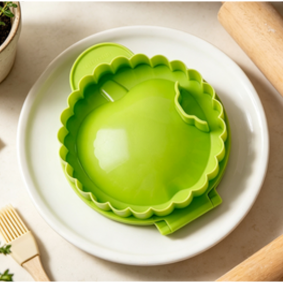 Holiday Mini Cake Pie Molds, Durable Plastic Pastry Molds, Multicolor Hand‑press Baking Supplies, Household Dessert Making, Easy To Clean After Use Green