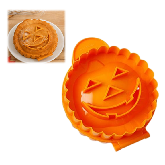 Holiday Mini Cake Pie Molds, Reusable Plastic Baking Molds, Multicolor Hand‑held Bakeware for Home Kitchen, Easy Release for Making Cookies Small Tarts Orange