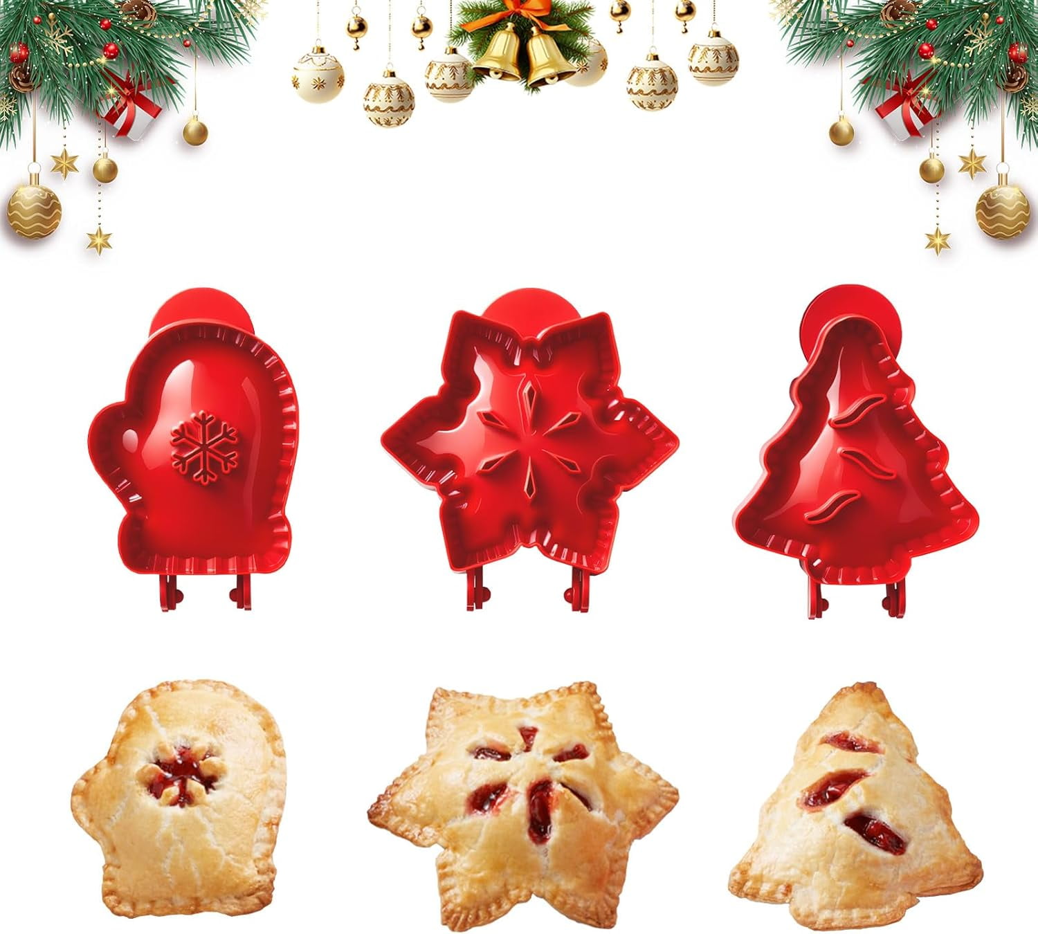 Holiday Mini Pie Mold,Hand Pie Press Molds Maker for Baking,Party Food ...