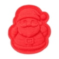 thumbnail image 1 of Holiday Mini Pie Mold with Red Santa Claus Design Featuring 2 X 2 X 0.5 Inch Relief Pattern, Festive Cookie Molds for Baking for Christmas Kitchen Creations, Seasonal Baking, 1 of 5