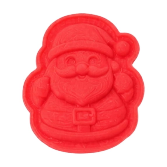 Holiday Mini Pie Mold with Red Santa Claus Design Featuring 2 X 2 X 0.5 Inch Relief Pattern, Festive Cookie Molds for Baking for Christmas Kitchen Creations, Seasonal Baking