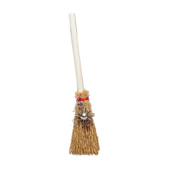 Your Holiday Mini Witch Broomstick Cute Halloween Decor Small Wooden Broom For Witch Costume Party Favors Decorative Mini Broomstick Color B Wood Material Mini Witch Broomstick B