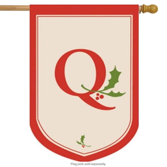 Holiday Monogram Q House Flag