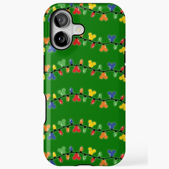 Holiday Mouse Xmas Lights Art Case for iPhone 11 12 13 14 15 16 17 Pro Max