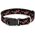 thumbnail image 1 of Warner Bros. Holiday Movies Pet Collar, Dog Collar Plastic Buckle, A Christmas Story Title Logo and Lights Black Reds, 11 to 16.5 Inches 1.0 Inch Wide, 1 of 1