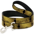 thumbnail image 1 of Holiday Movies Pet Leash, Dog Leash, The Polar Express Round Trip Ticket Black Golds, 6 Feet Long 1.5 Inch Wide, 1 of 4