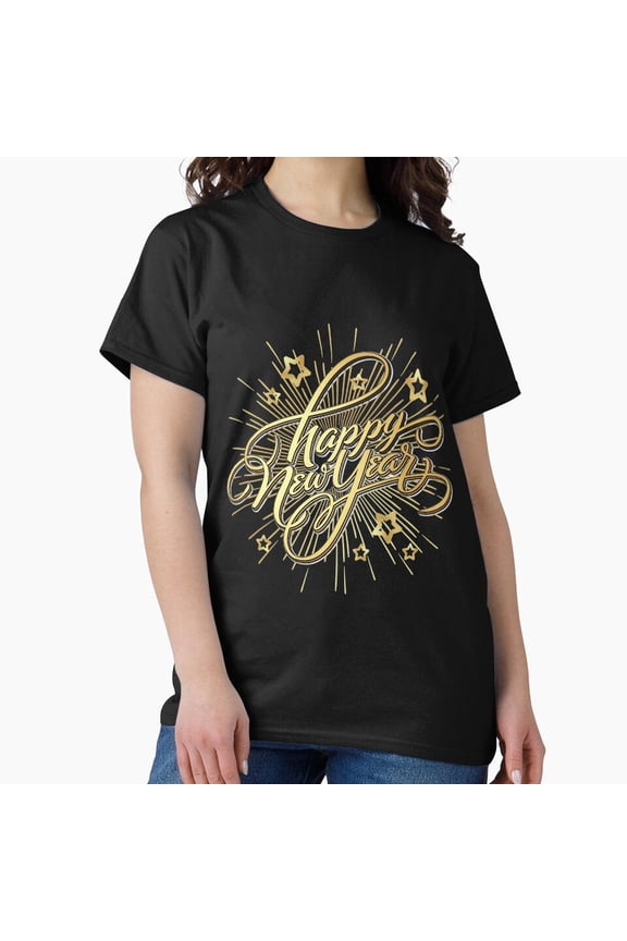 Holiday New Year Spark Bright Festive Seasonal Celebration Art Unisex T-Shirt, up to Size 5XL