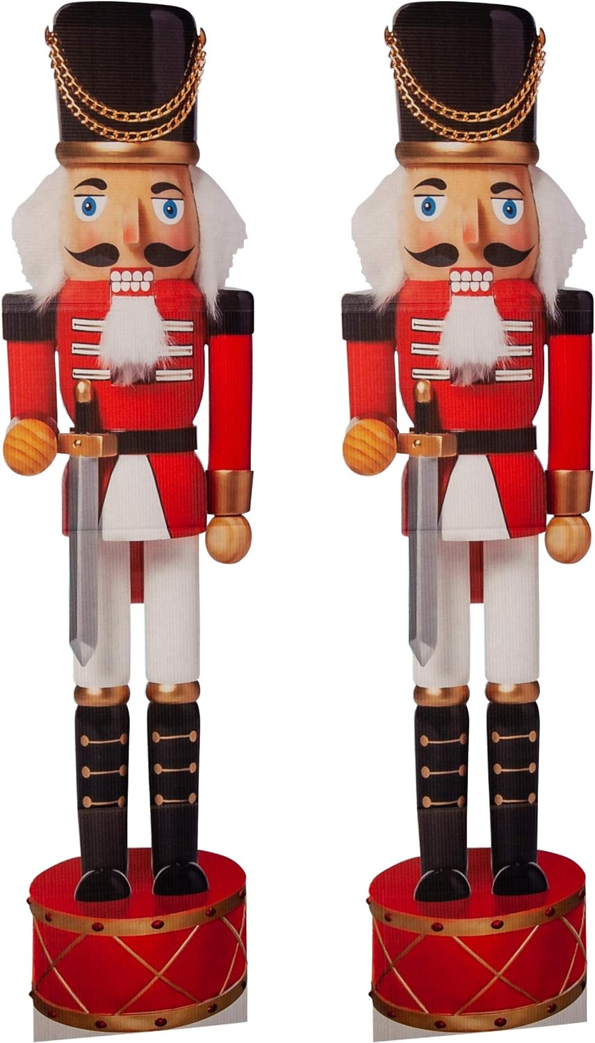Holiday Nutcrackers Cardboard Decorating Kit, Set Of 2