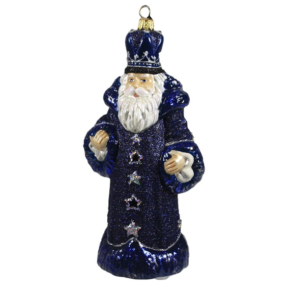 Holiday Ornament Blue Christmas Ornament Christmas Couture Santa Lcc18003