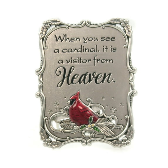 Holiday Ornament Cardinal Ornament Plaque Metal Sentiment Ex22023 Heaven