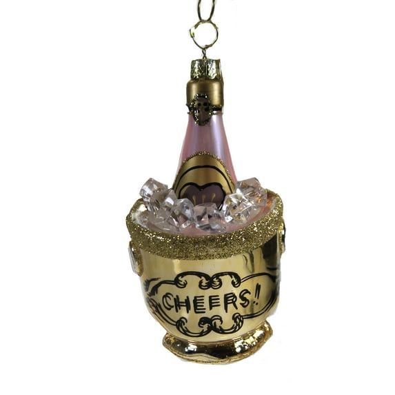 Holiday Ornament Cheers Glass Celebrate New Years Champagne Go7006 Gold