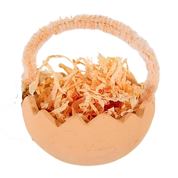 Holiday Ornament Cracked Egg Ornament Easter Nested Grass Tl1339 Peach