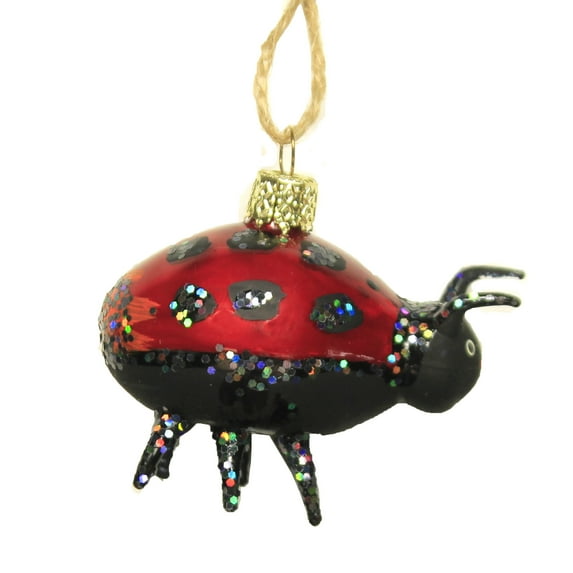 Holiday Ornament Garden Charmer Glass Ladybug Good Luck Spring Bug Go4217