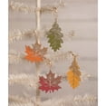 thumbnail image 1 of Holiday Ornament Harvest Leaf Ornaments Mdf Fall Glittered Thanksgiving Rl0847, 1 of 4