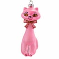 thumbnail image 1 of Holiday Ornament Kitschy Kitten Glass Cat Mid Century Mcm Go848 Pink, 1 of 4