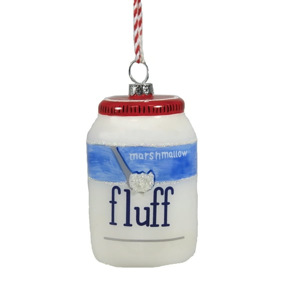 Holiday Ornament Marshmallow Fluff Jar Glass Fudge S'mores Whoopie Pie Go4004