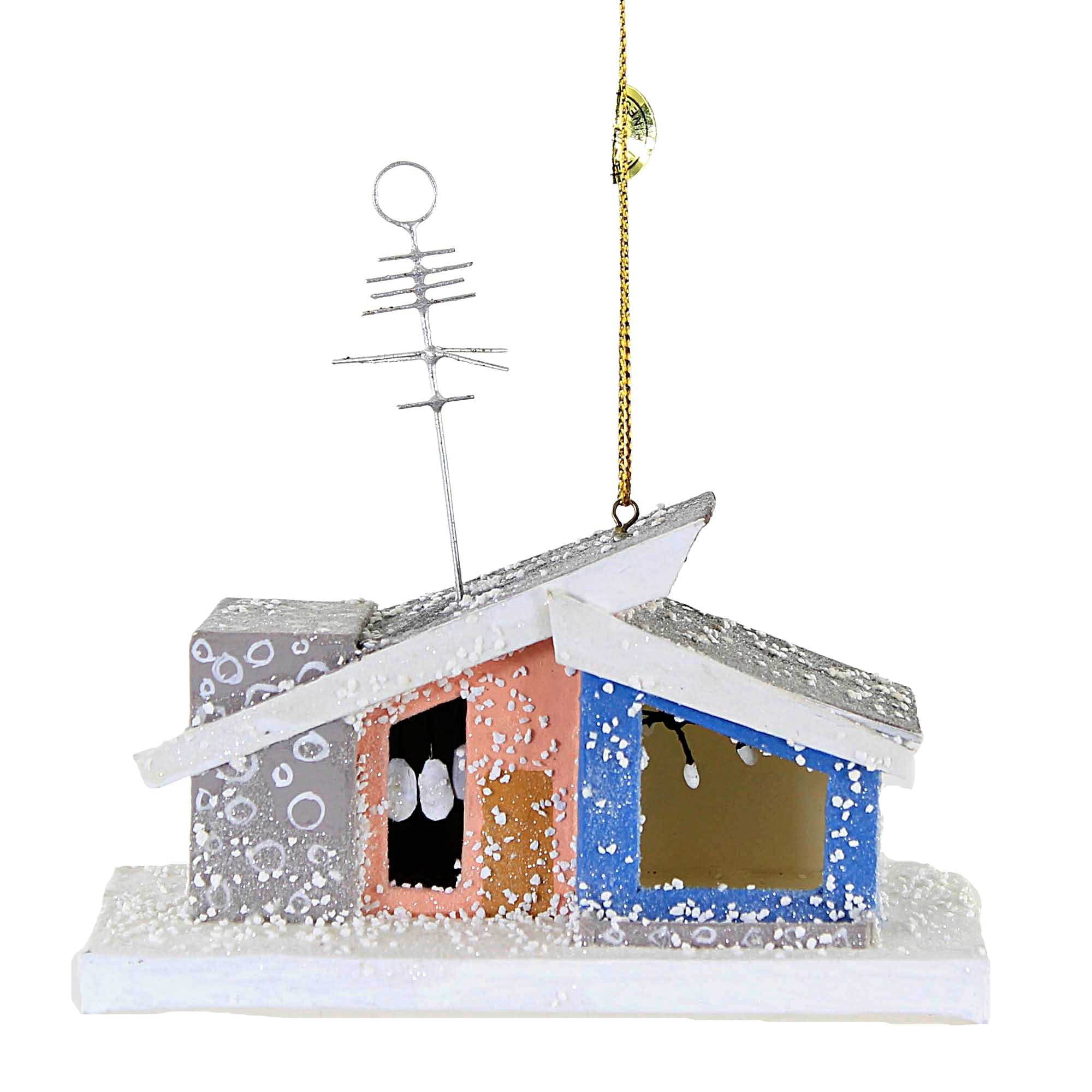 Holiday Ornament Mid-Century Modern House Architecture 20Th 