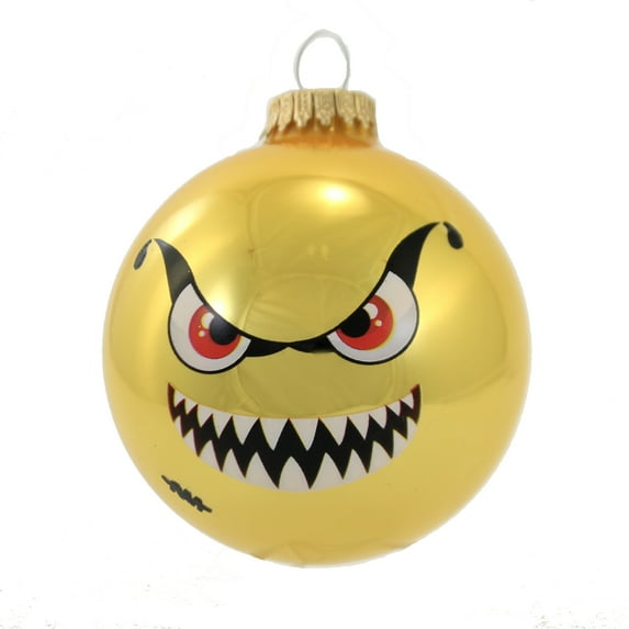 Holiday Ornament Monster Ball Glass Face Halloween 710045 Star
