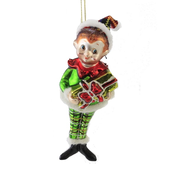 Holiday Ornament Pixie Ornament Glass Christmas Gift Elf Cg0221 Present