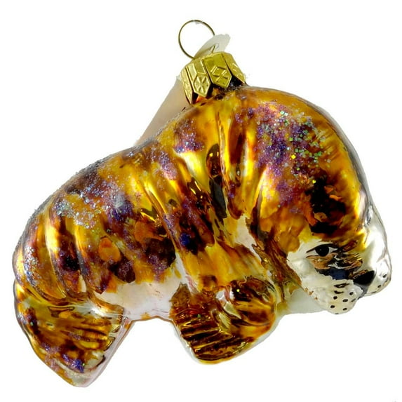 Holiday Ornament Walrus Blown Glass Marine Mammal Christmas K225 Bronze