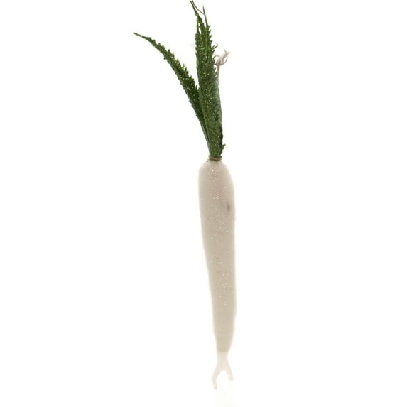 Holiday Ornaments Carrot Glass Vegetable Go360 White